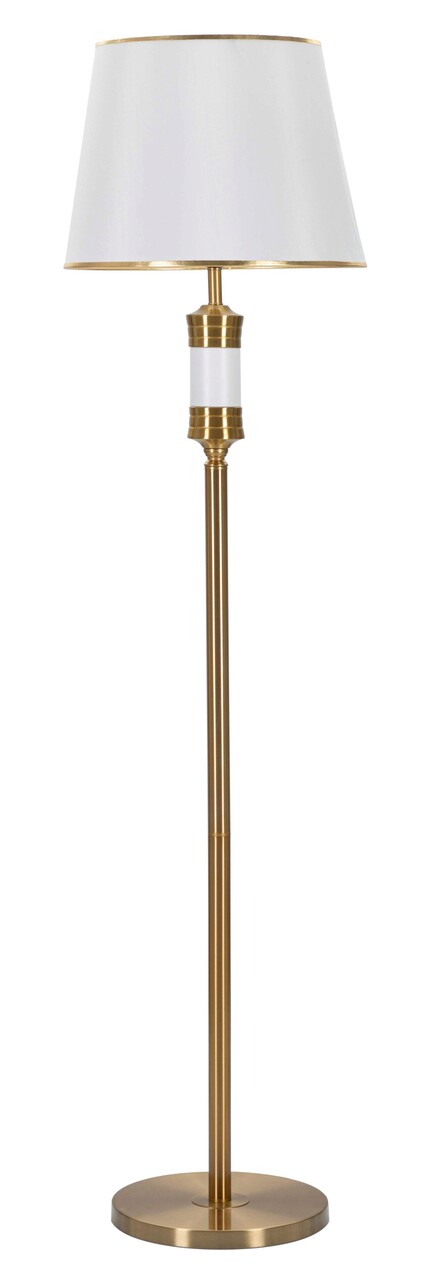 Lampadar Whity, Mauro Ferretti, Ø41 x 160 cm, 1 x E27, 40W, fier/textil, auriu/alb - imagine 7